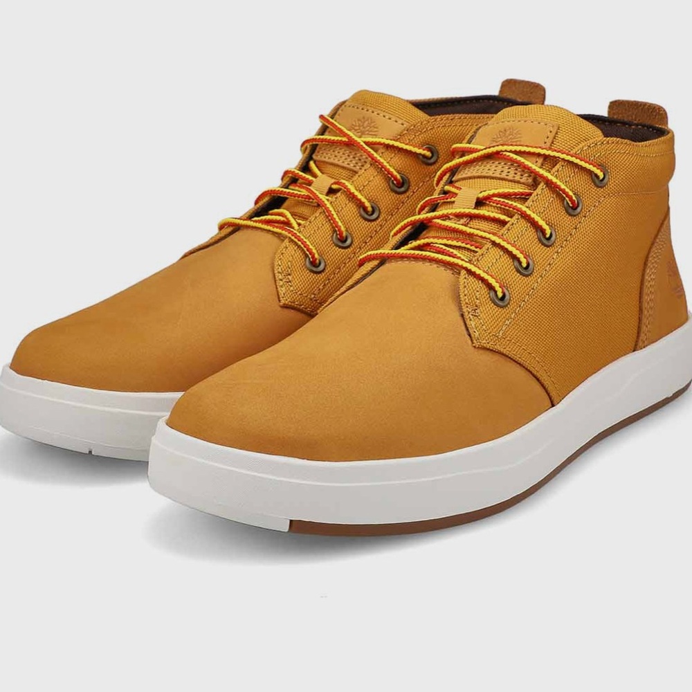 Timberland Tan Chukka Boots with White Sole